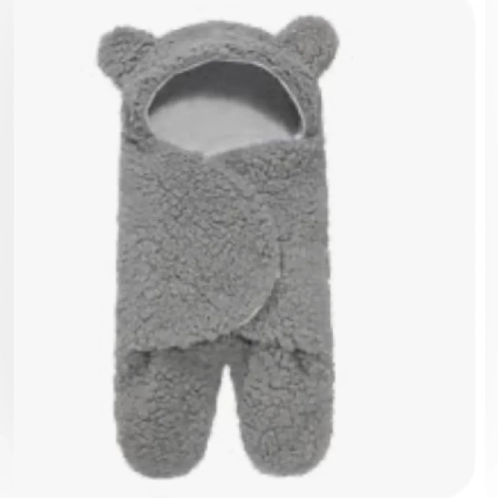 Adorable Gray Bear Cuddle Wrap